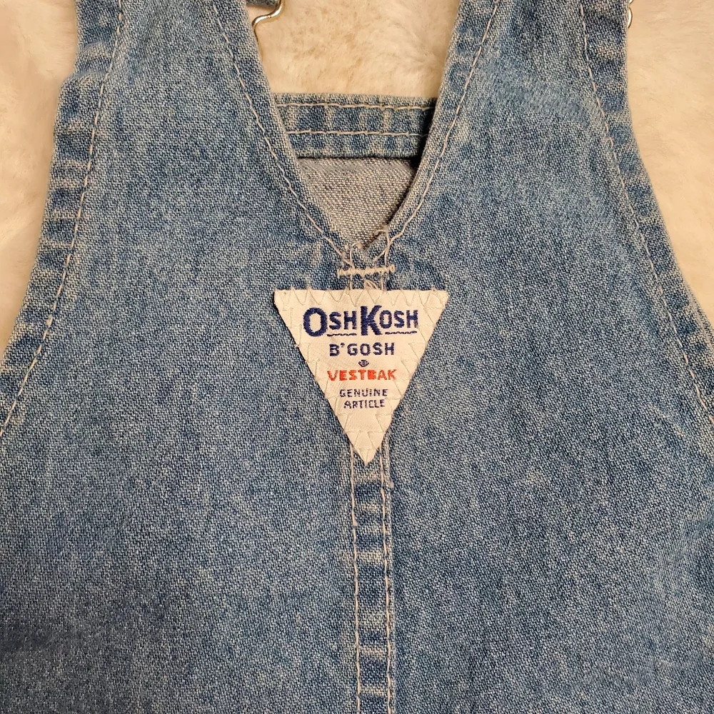 OshKosh B'Gosh Vintage Vestback Denim Overall Romper / Jumper